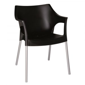 Pole terrasstoel zwart vanaf: