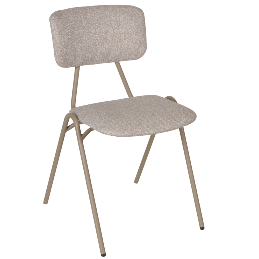 Floris schoolstoel zand stoffering