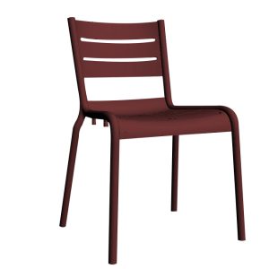 Terrasstoel Dolphin bordeauxrood kunststof