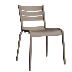 Terrasstoel Dolphin duifgrijs kunststof