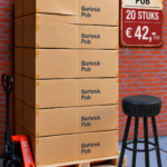 Pub barkruk zwart kunstleer pallet aanbieding