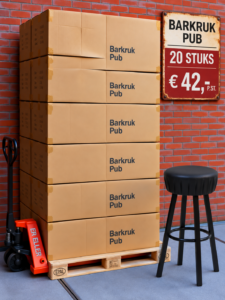 Pub barkruk zwart kunstleer pallet aanbieding