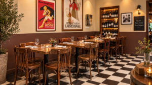 Houten horecastoelen in een restaurant