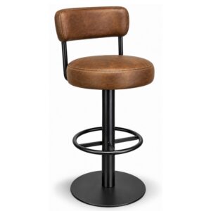 Cove barkruk cognac kunstleder