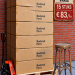 Paris barkruk antiek gebeitst pallet aanbieding
